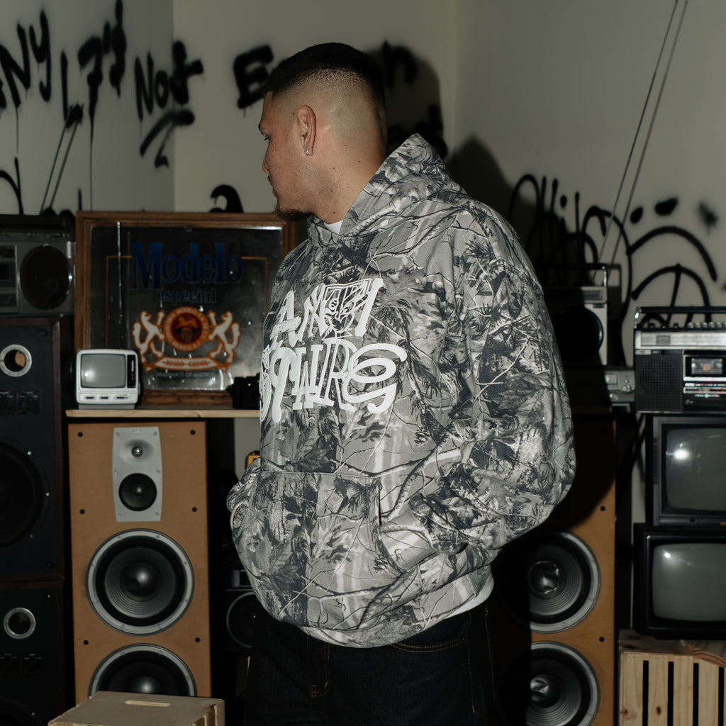 Camo Anti Square Hoodie Gray