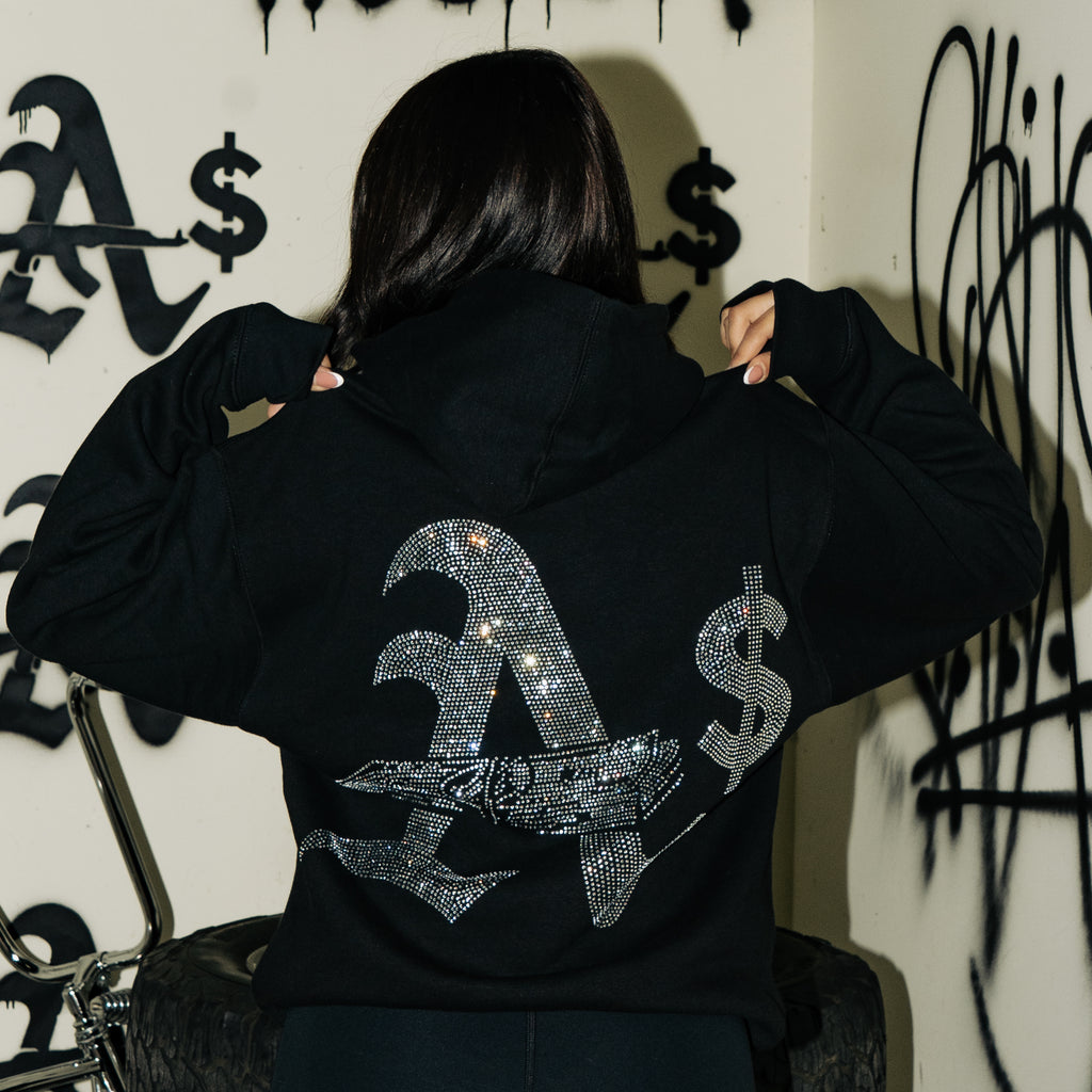 Bedazzled Anti Square Hoodie Black