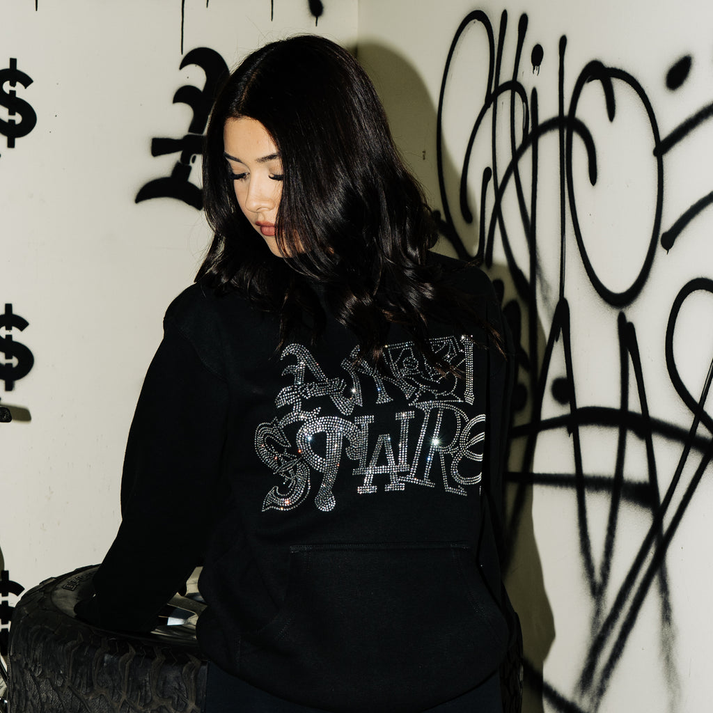 Bedazzled Anti Square Hoodie Black