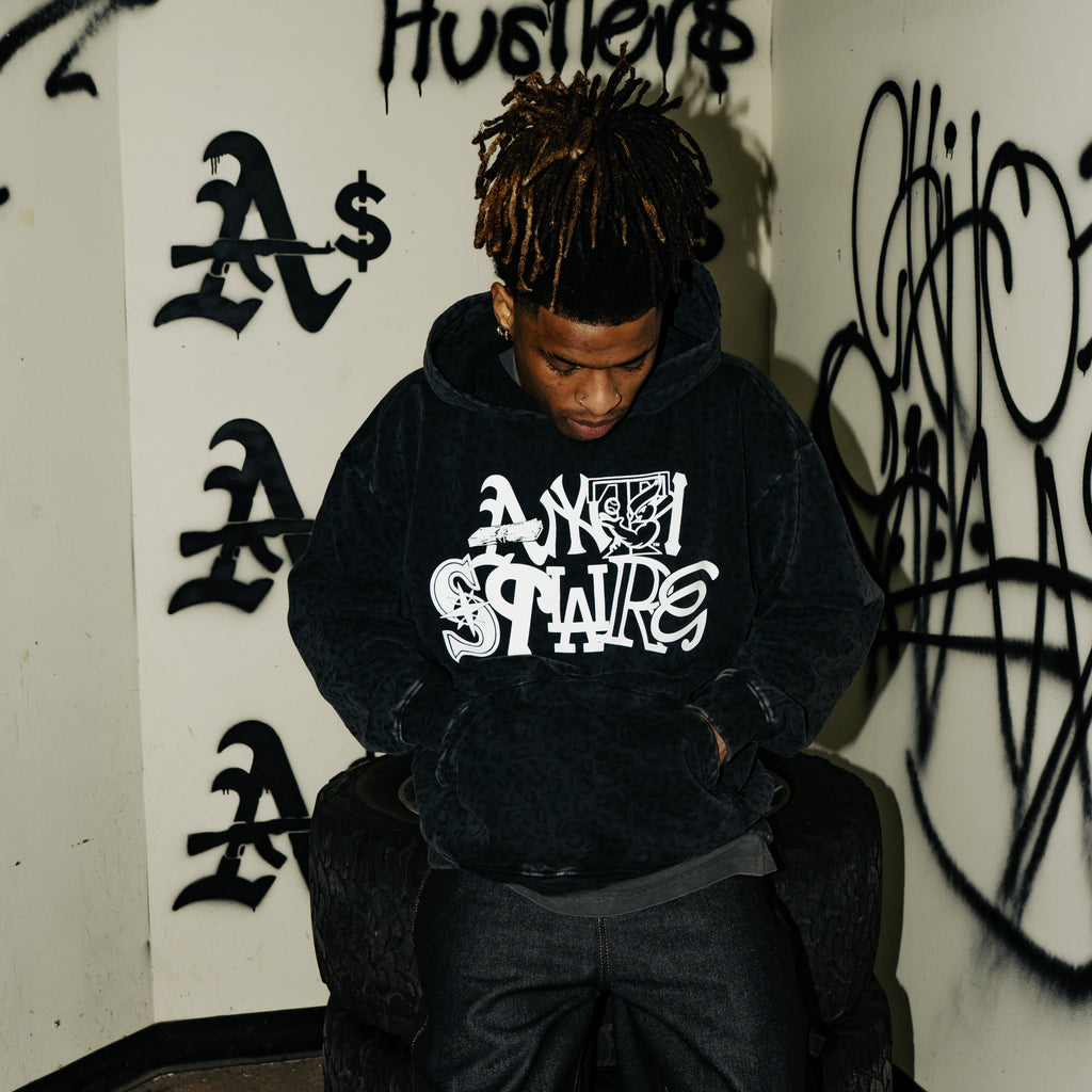 Leopard Print Gray hoodie