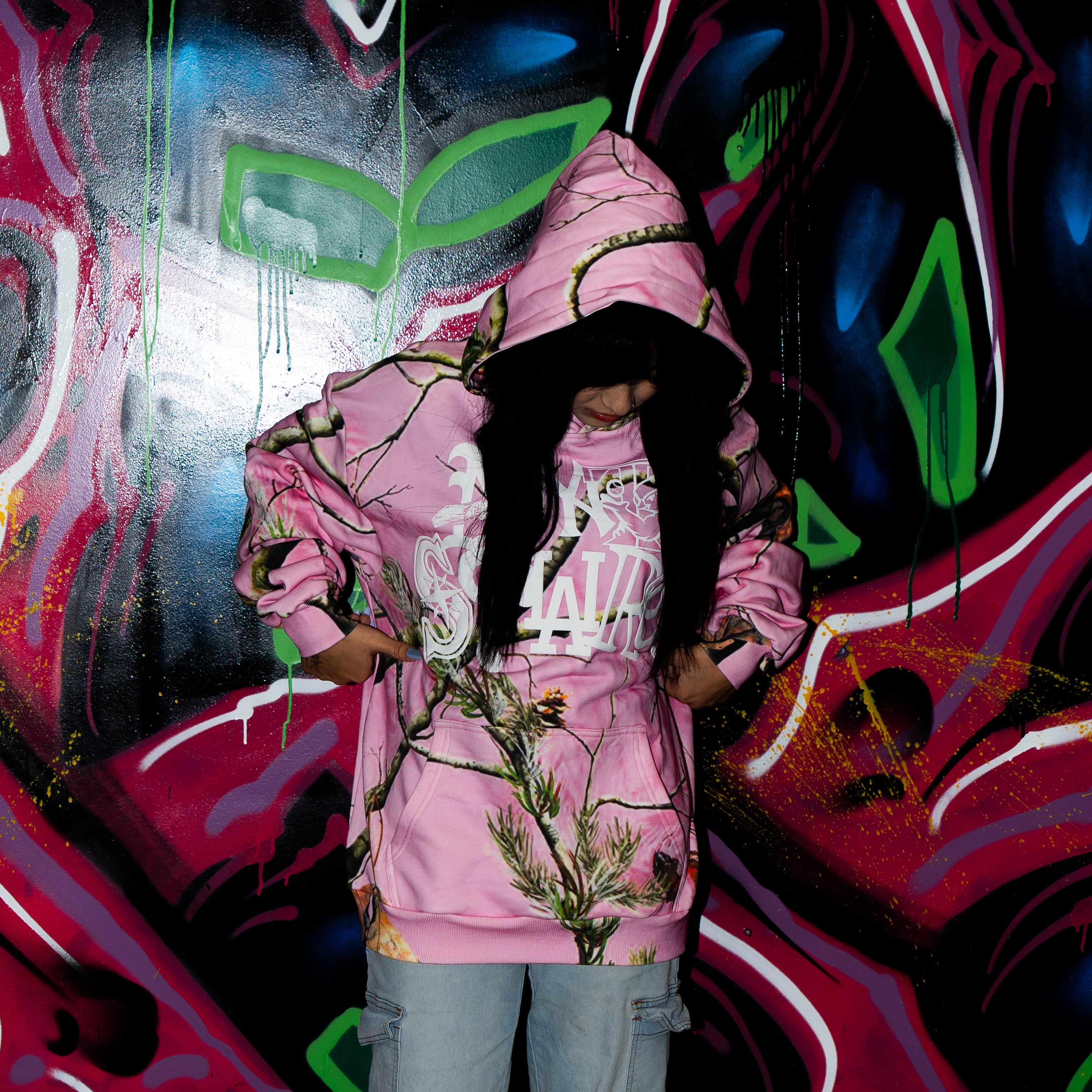 Anti Square Hoodie Pink