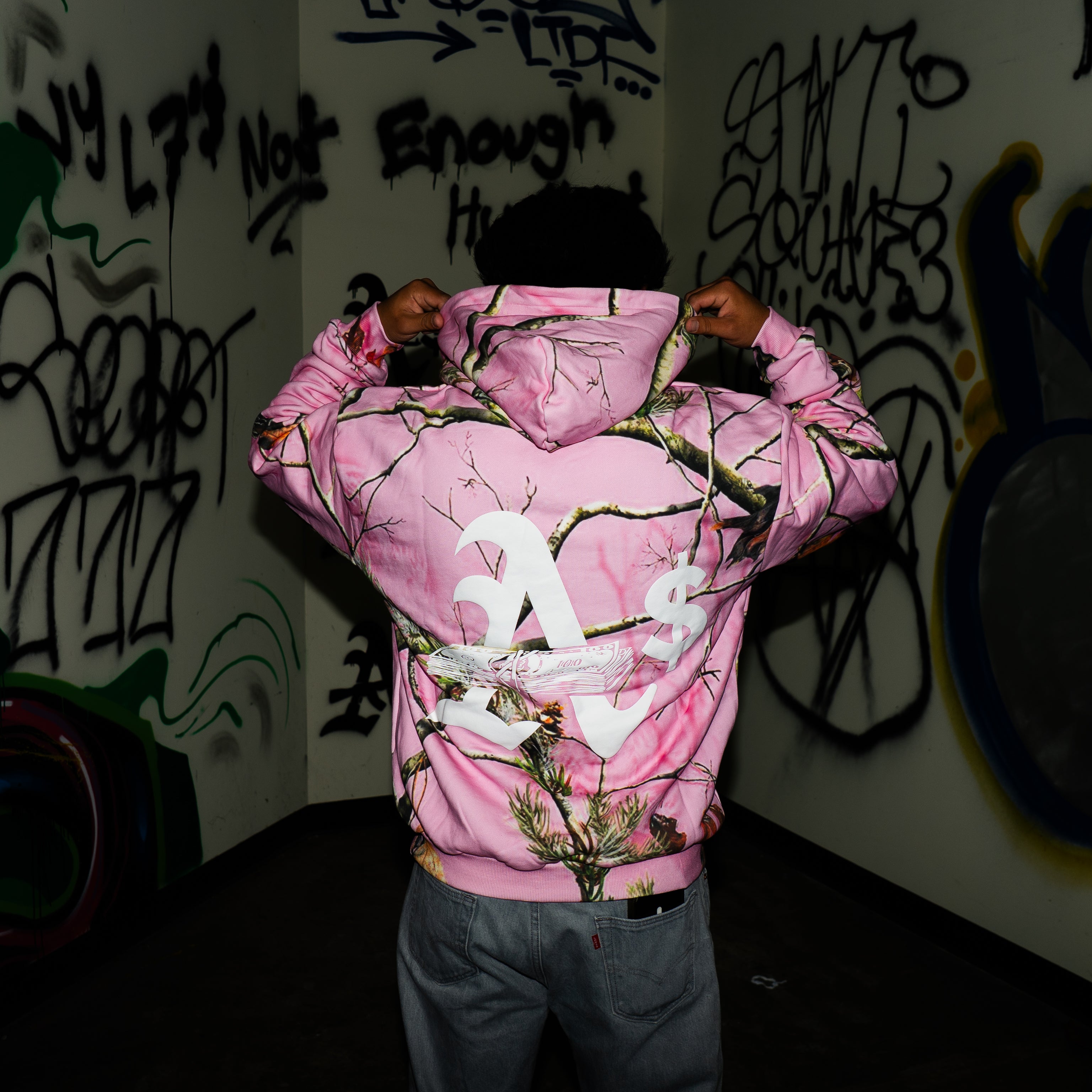 Anti Square Hoodie Pink